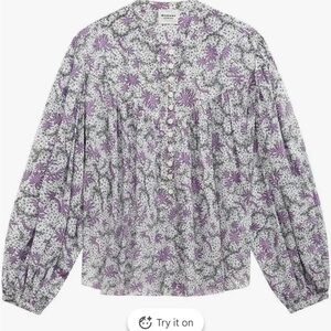 Isabel Marant Etoile Salika blouse - ecru-lilac